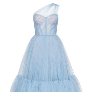 Milla Light Blue One-Shoulder Tulle Dress Size M